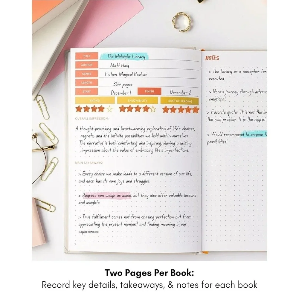 Lamare Reading Journal for Book Lovers - Hardcover Book‎ Journal New